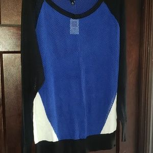 Color Block Mesh Sweater. Tag still attached.